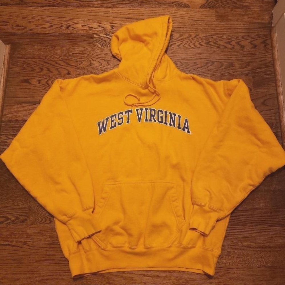 Steve and Barry's Brand West Virginia University Mens Size Large Yellow Hoodie